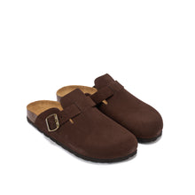 Charger l'image dans la galerie, Dark Brown sabot clogs NOE made with suede leather