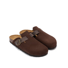 Charger l'image dans la galerie, Dark Brown sabot clogs NOE made with suede leather
