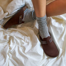 Charger l'image dans la galerie, Dark Brown sabot clogs NOE made with suede leather