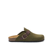 Charger l'image dans la galerie, Moss Green sabot clogs NOE made with suede leather