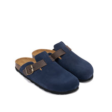 Charger l'image dans la galerie, Navy sabot clogs NOE made with suede leather
