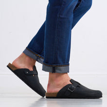 Charger l'image dans la galerie, Black sabot clogs NOE made with nubuck leather