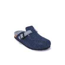 Carica l'immagine nel visualizzatore di Gallery, Navy sabot clogs NOE made with felt