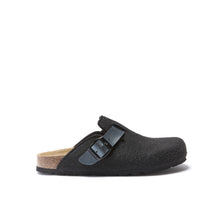 Carica l'immagine nel visualizzatore di Gallery, Black sabot clogs NOE made with felt