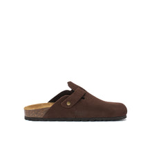 Carica l'immagine nel visualizzatore di Gallery, Dark Brown sabot clogs NOE made with suede leather