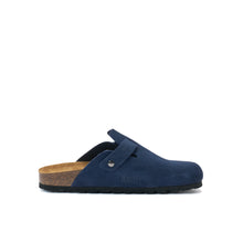 Load image into Gallery viewer, Navy sabot clogs NOE made with suede leather