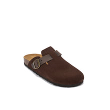 Load image into Gallery viewer, Dark Brown sabot clogs NOE made with suede leather
