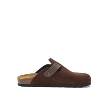 Load image into Gallery viewer, Dark Brown sabot clogs NOE made with suede leather