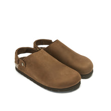 Carica l'immagine nel visualizzatore di Gallery, Dark Brown sabot clogs ADAM made with nubuck leather