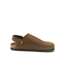 Carica l'immagine nel visualizzatore di Gallery, Dark Brown sabot clogs ADAM made with nubuck leather