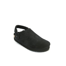 Load image into Gallery viewer, Black sabot clogs ADAM made with suede leather
