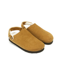 Carica l'immagine nel visualizzatore di Gallery, Brown sabot clogs ADAM made with suede leather