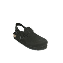 Carica l'immagine nel visualizzatore di Gallery, Black sabot clogs OSCAR made with nubuck leather