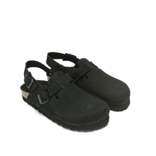 Carica l'immagine nel visualizzatore di Gallery, Black sabot clogs OSCAR made with nubuck leather