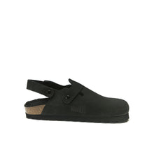 Carica l'immagine nel visualizzatore di Gallery, Black sabot clogs OSCAR made with nubuck leather