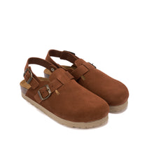 Carica l'immagine nel visualizzatore di Gallery, Chestnuts sabot clogs OSCAR made with nubuck leather