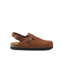 Carica l'immagine nel visualizzatore di Gallery, Chestnuts sabot clogs OSCAR made with suede leather