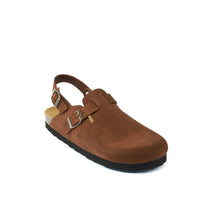 Carica l'immagine nel visualizzatore di Gallery, Chestnuts sabot clogs OSCAR made with suede leather