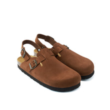 Carica l'immagine nel visualizzatore di Gallery, Chestnuts sabot clogs OSCAR made with suede leather