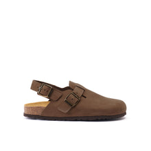 Load image into Gallery viewer, Dark Brown sabot clogs OSCAR made with nubuck leather