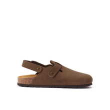 Load image into Gallery viewer, Dark Brown sabot clogs OSCAR made with nubuck leather