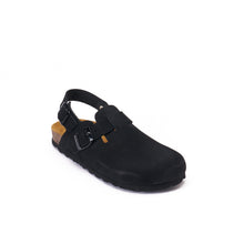 Charger l'image dans la galerie, Black sabot clogs OSCAR made with nubuck leather