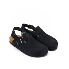 Charger l'image dans la galerie, Black sabot clogs OSCAR made with nubuck leather