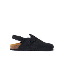 Charger l'image dans la galerie, Black sabot clogs OSCAR made with nubuck leather