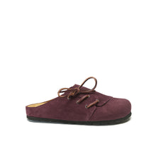 Carica l'immagine nel visualizzatore di Gallery, Bordeaux sabot clogs ESTER made with suede leather