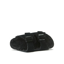 Charger l'image dans la galerie, Black two-straps ALBERTO made with suede leather