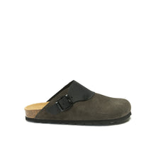 Load image into Gallery viewer, Grey sabot clogs DIA made with suede leather