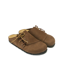 Charger l'image dans la galerie, Dark Brown sabot clogs ESTER made with nubuck leather