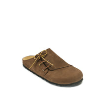 Carica l'immagine nel visualizzatore di Gallery, Dark Brown sabot clogs ESTER made with nubuck leather