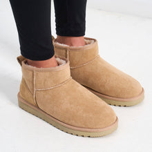 Load image into Gallery viewer, Beige winter boots RITA made with microfibre