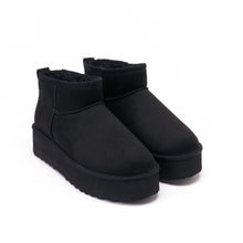 Charger l'image dans la galerie, Black winter boots NOA made with microfibre