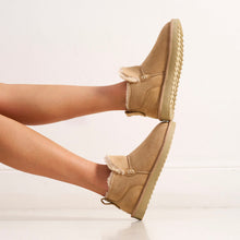 Charger l'image dans la galerie, Beige winter boots MIA made with microfibre