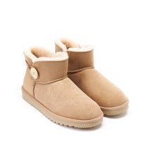 Charger l'image dans la galerie, Beige winter boots IRIS made with microfibre
