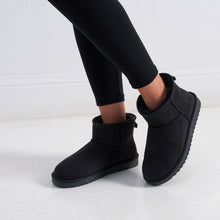 Load image into Gallery viewer, Black winter boots MARINA made with microfibre