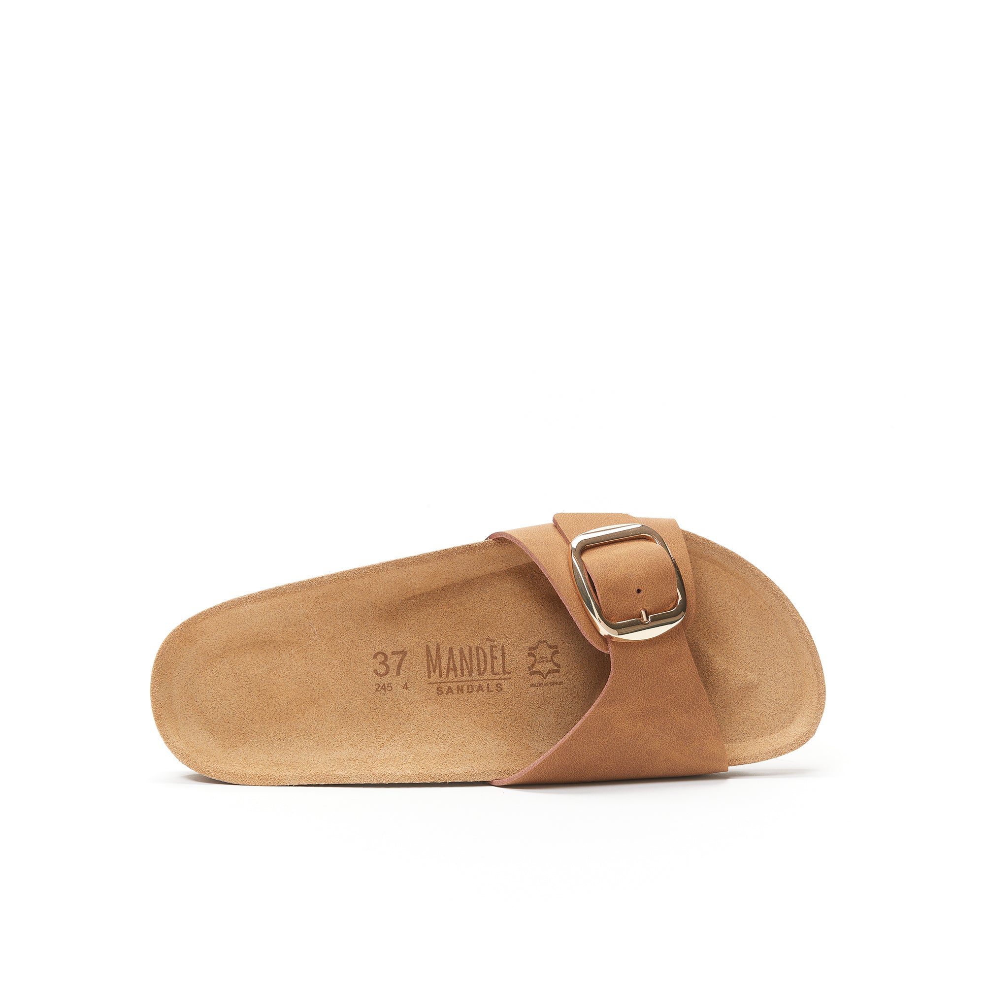 AGATA BIG BUCKLE COGNAC BROWN