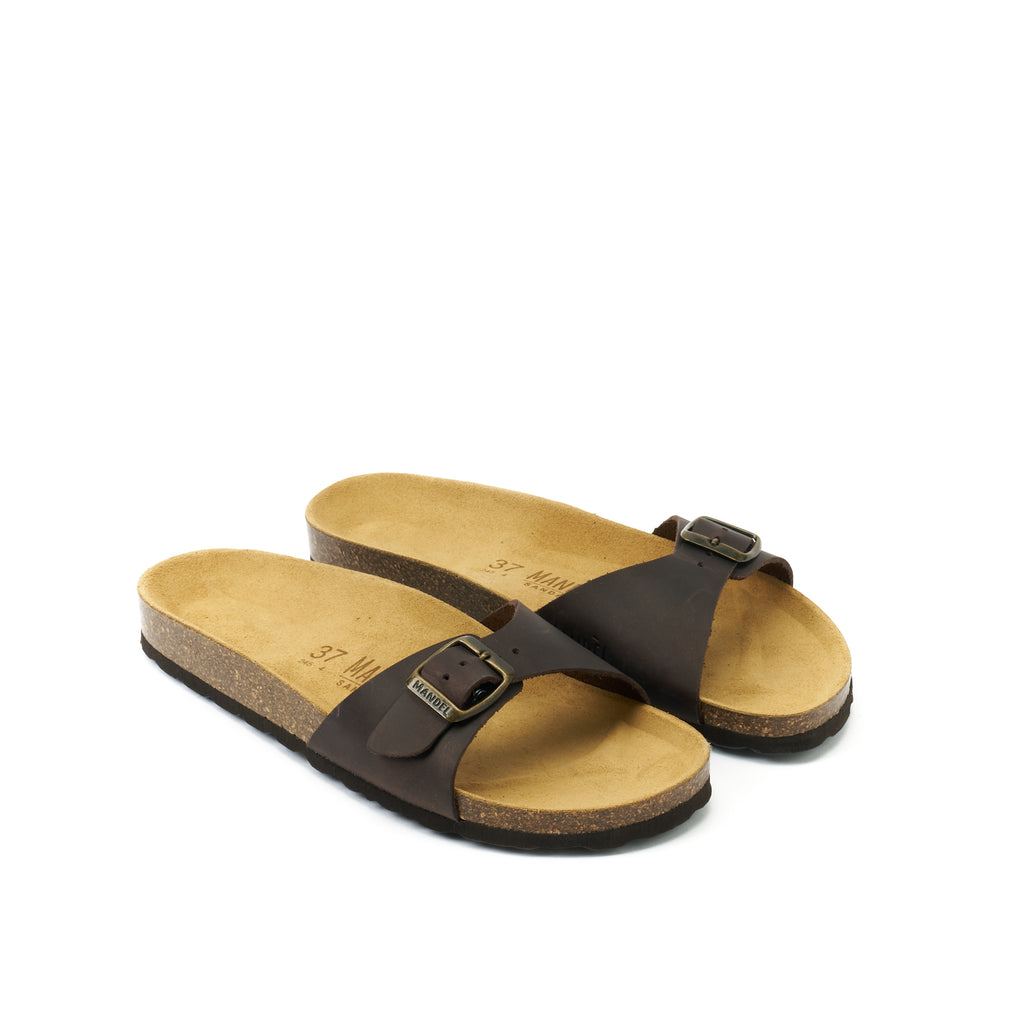 AGATA OILED LEATHER DARK BROWN