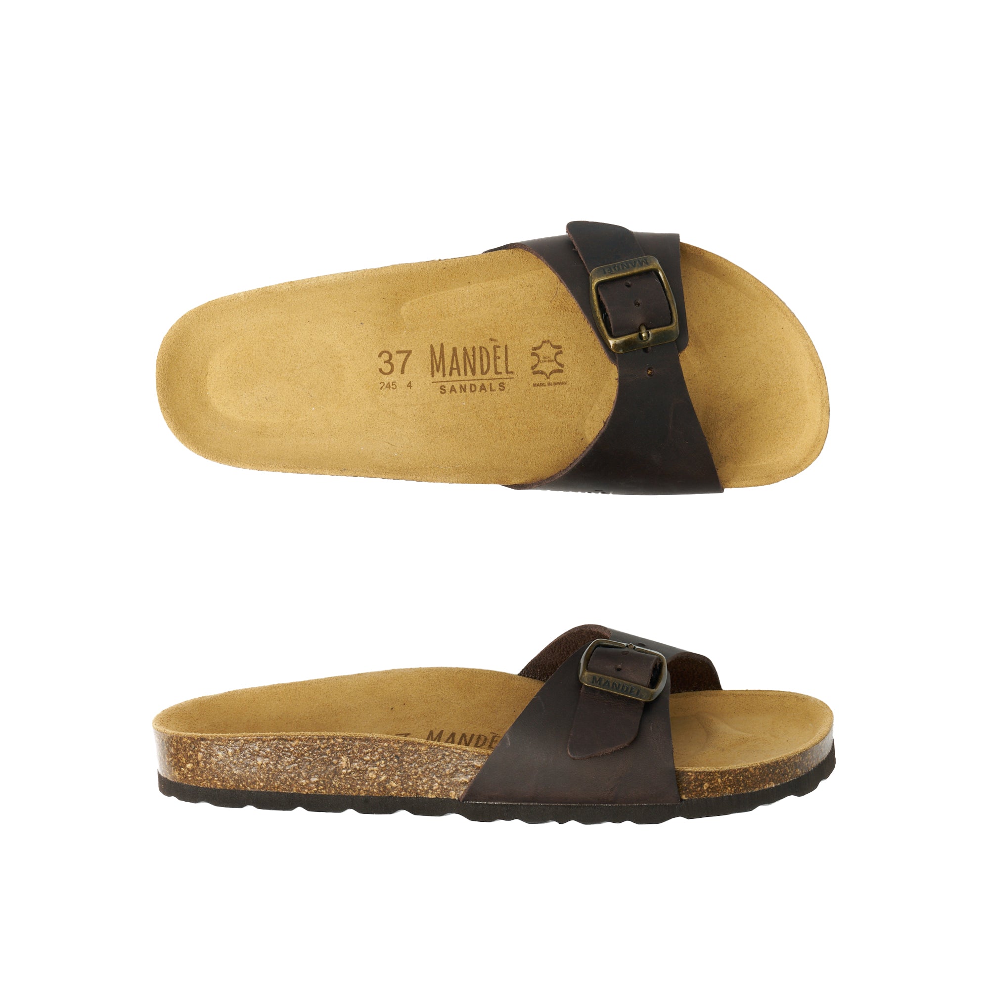 AGATA OILED LEATHER DARK BROWN