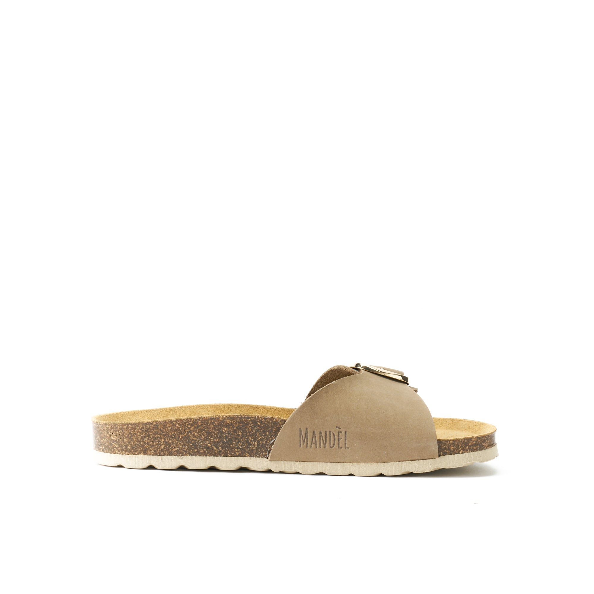 AGATA BIG BUCKLE NUBUCK TAUPE