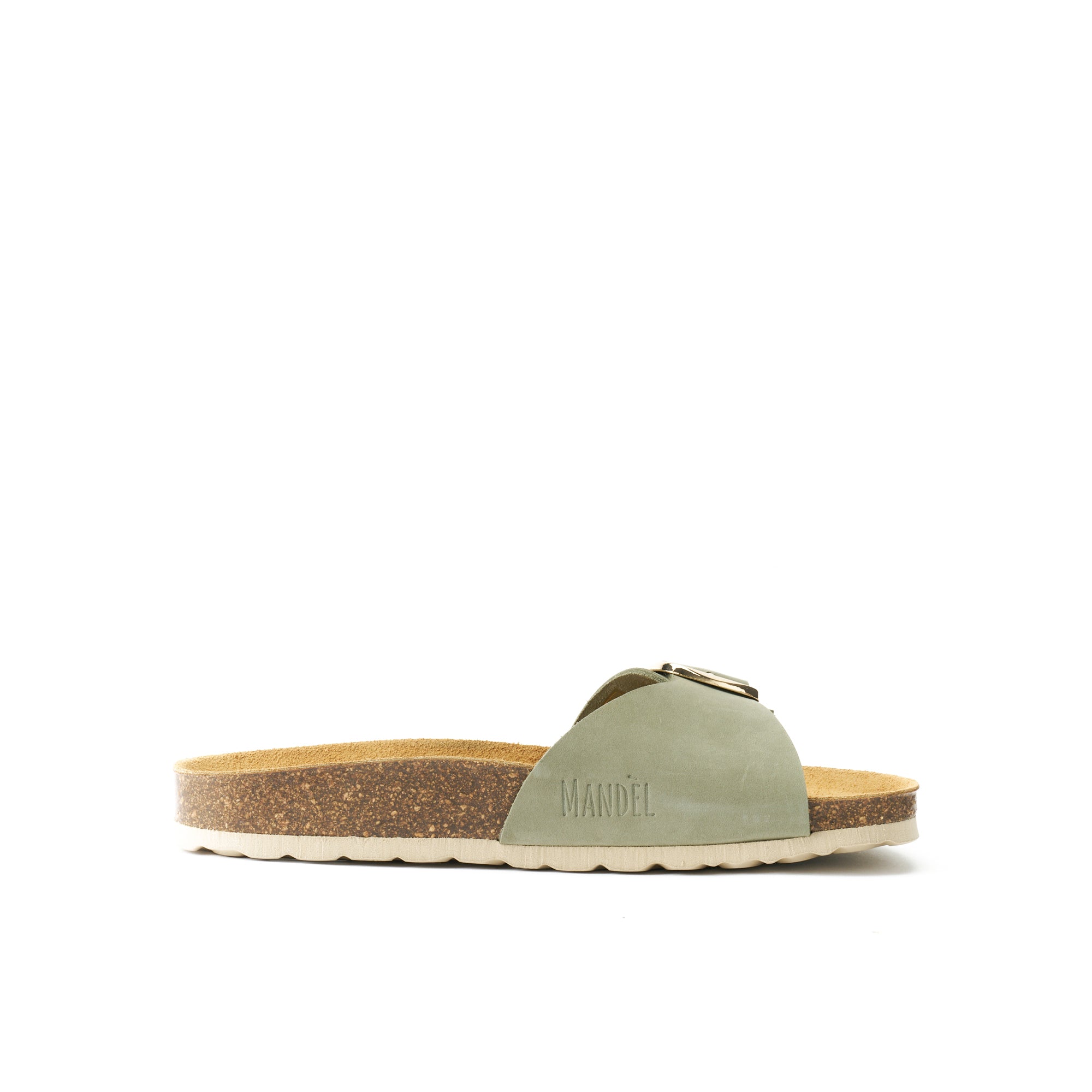 AGATA BIG BUCKLE NUBUCK OLIVE GREEN