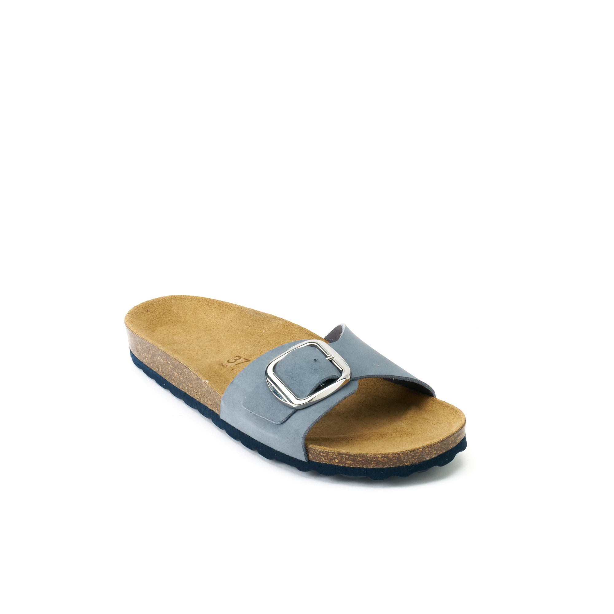 AGATA BIG BUCKLE NUBUCK ULTRAMARINE