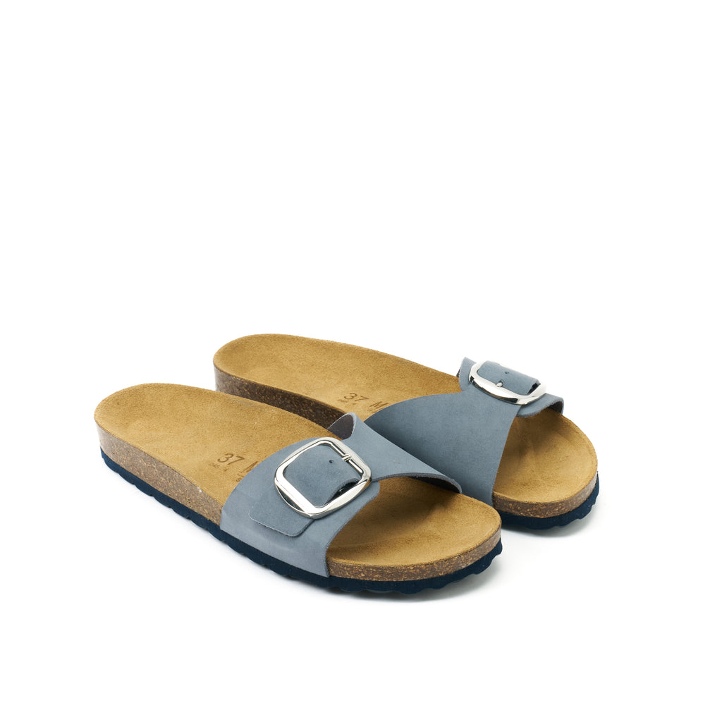 AGATA BIG BUCKLE NUBUCK ULTRAMARINE