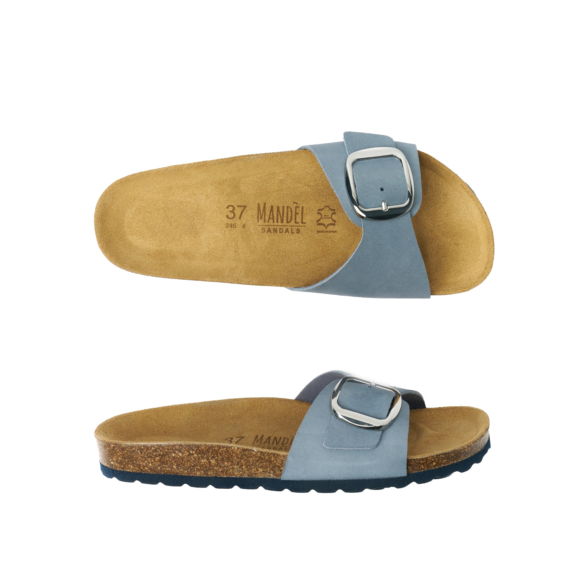 AGATA BIG BUCKLE NUBUCK ULTRAMARINE