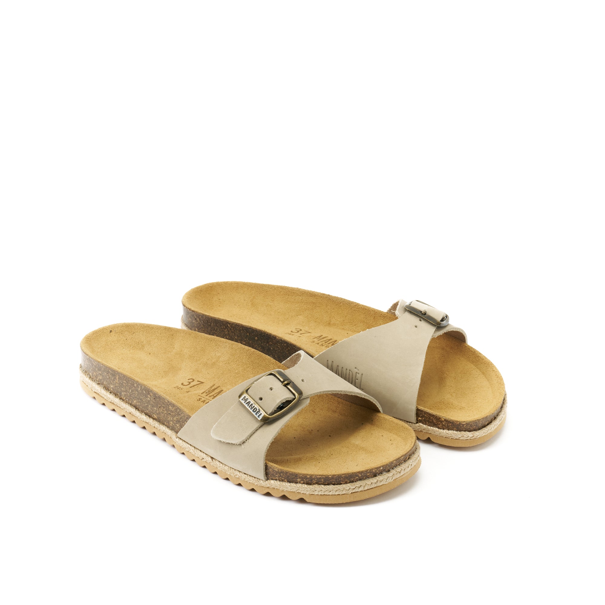 AGATA BIG BUCKLE NUBUCK BEIGE