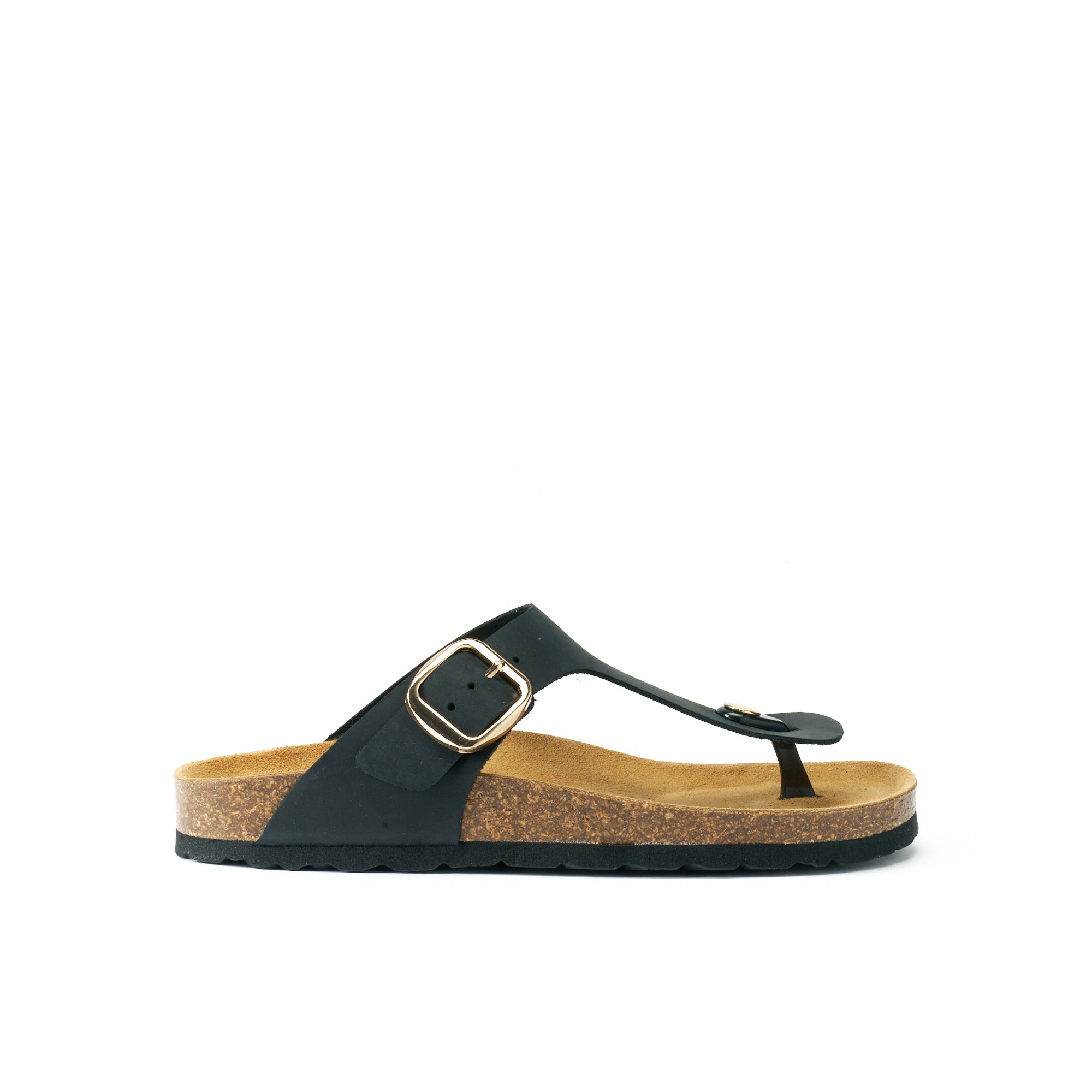 BLANCA BIG BUCKLE OILED LEATHER BLACK