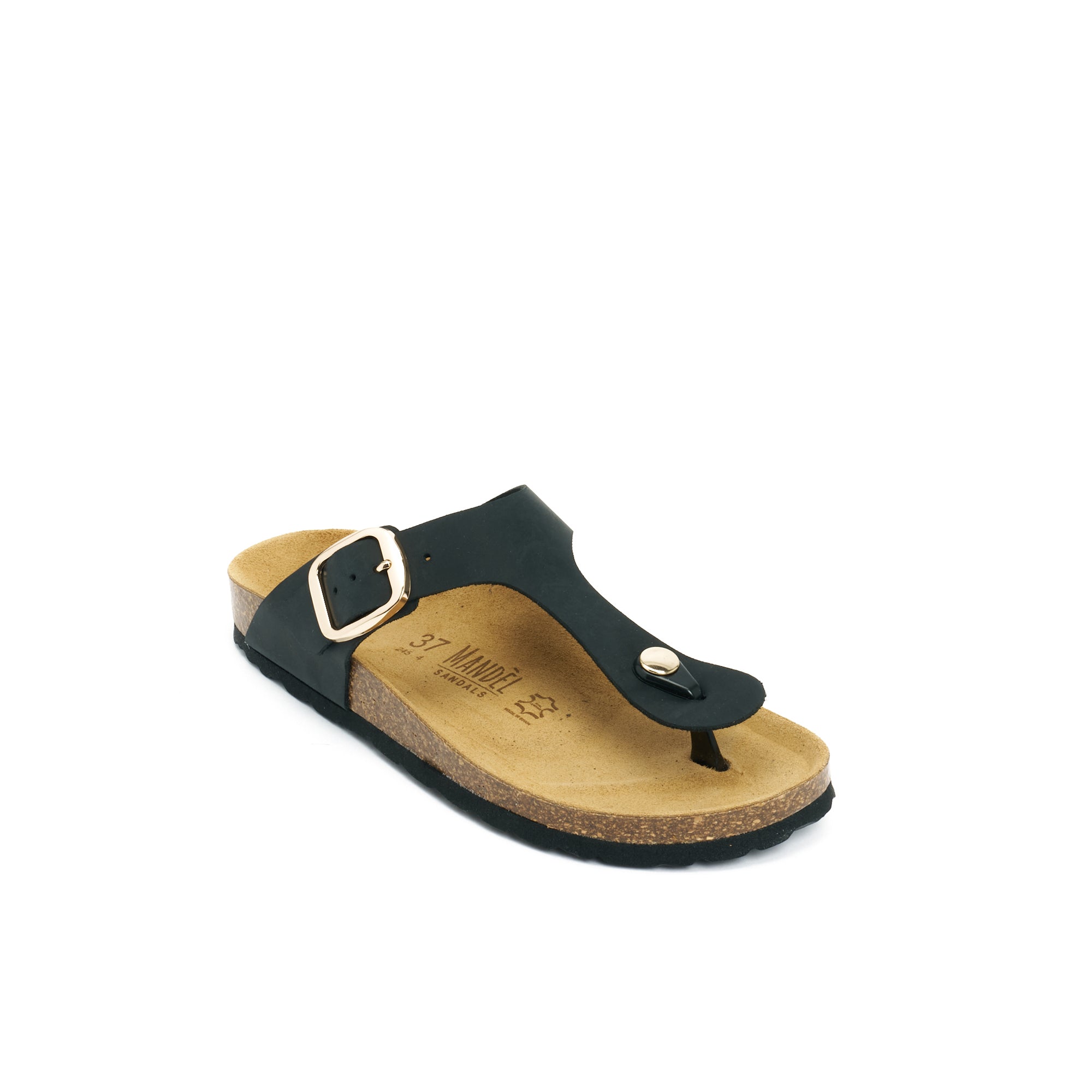 BLANCA BIG BUCKLE OILED LEATHER BLACK