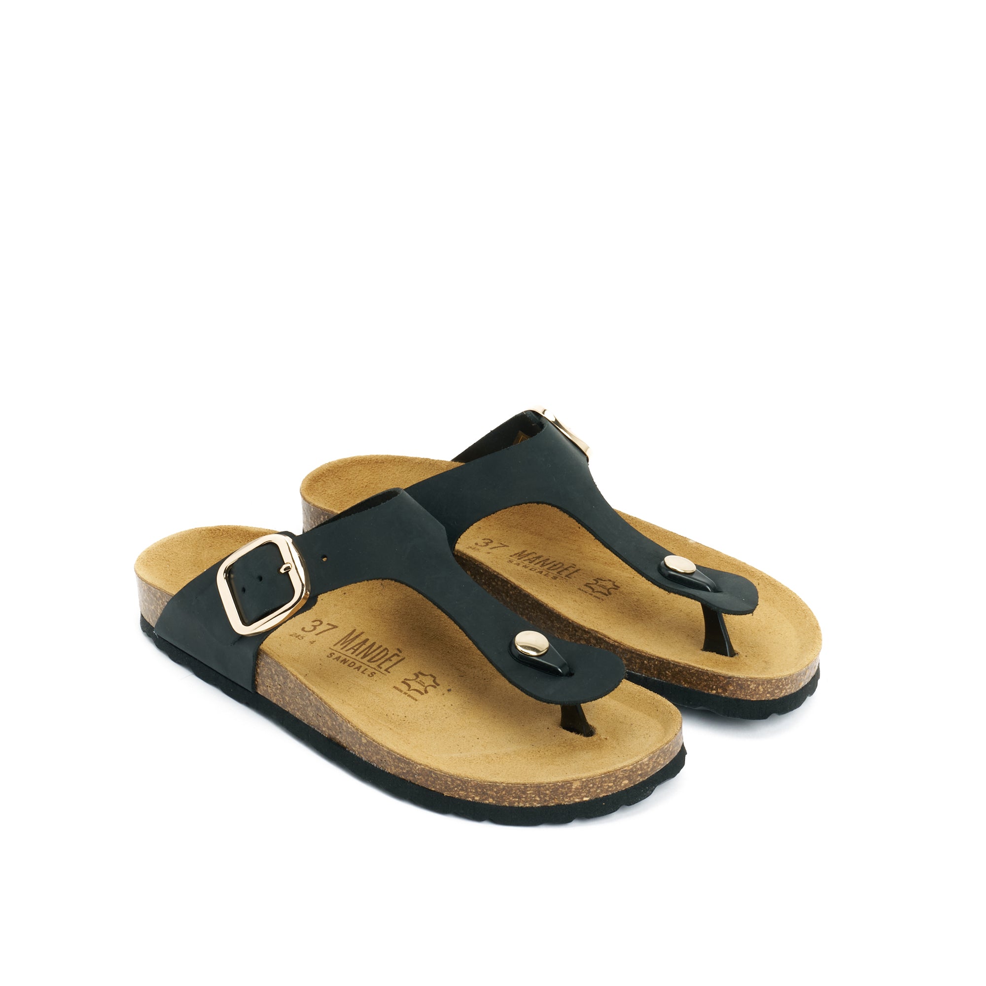 BLANCA BIG BUCKLE OILED LEATHER BLACK